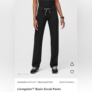 FIGS Livingston Scrub Pants Black EUC Size M